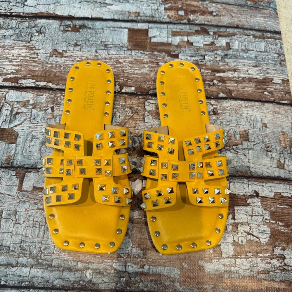 Cape Robbin Yellow Flats with Perforated Design